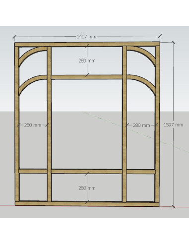 Verrière arches sur mesure selon plan du client
