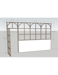 verrière et porte sur mesure en chêne