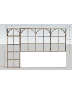 verrière et porte sur mesure en chêne 2