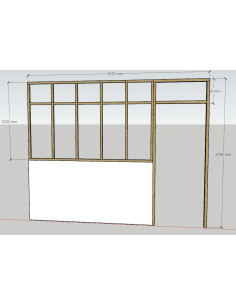 verrière avec bati de porte sur mesure