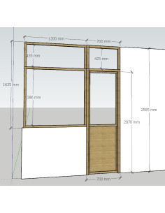 verrière et porte assortie sur mesure 2