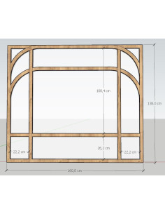 verrière art déco chêne sur mesure