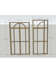 2 portes verrière sur mesure