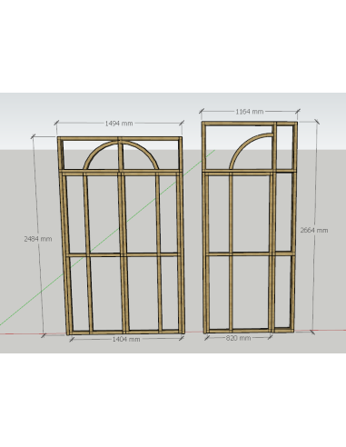 2 portes verrière sur mesure