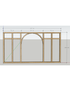 Verrière bois sur mesure, selon plan