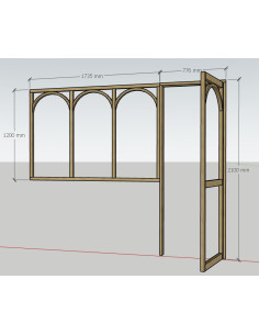 Porte battante et verrière sur mesure, en chêne