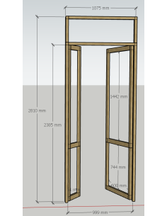 double porte battante sur mesure