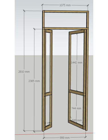 double porte battante sur mesure