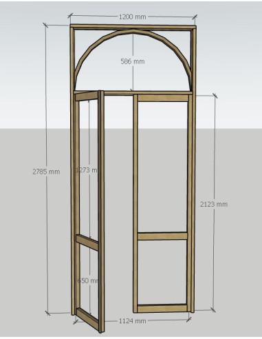 double porte sur mesure