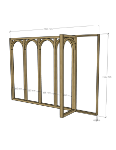 Verrière arches avec 1 ouvrant battant