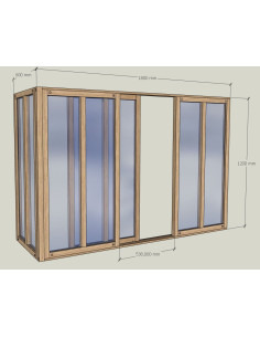Verrière d'angle avec fenêtre coulissante 2