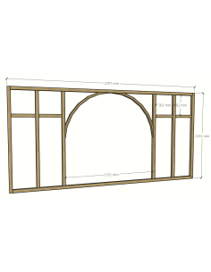 Grande verrière arrondie sur mesure en bois