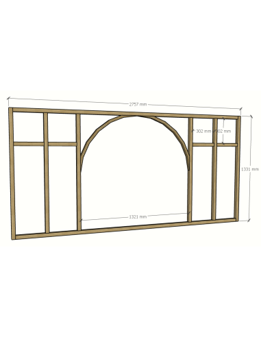 Grande verrière arrondie sur mesure en bois