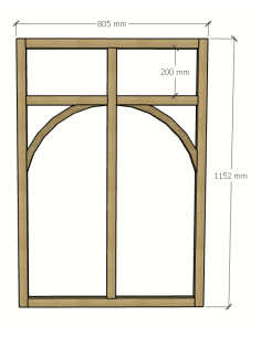 Verrière artiste en chêne avec demi arches