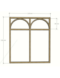 Verrière artiste avec 2 arches sur mesure