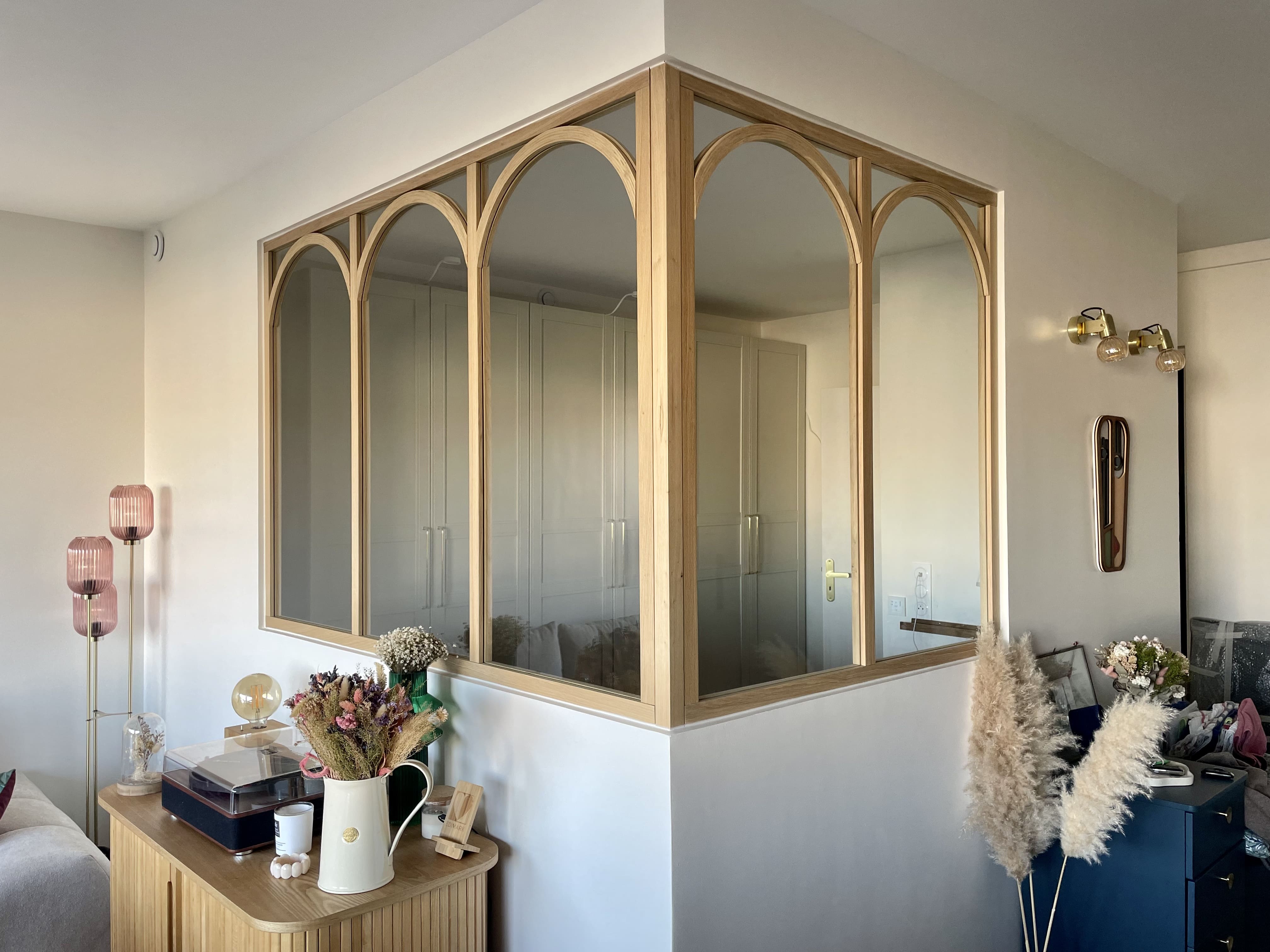 Verrière bois sur-mesure